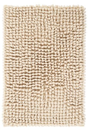 Round bath rug "Fluffy" - Ivory, Ø 55 cm
