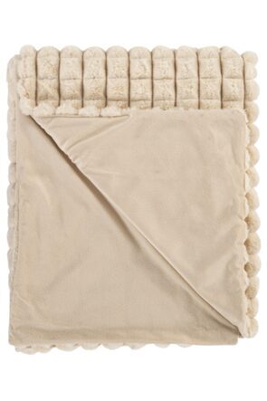 High-quality cuddly blanket "Harmony" 150 x 200 cm, beige