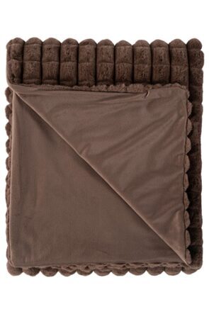 High-quality cuddly blanket "Harmony" 150 x 200 cm, Dark Taupe