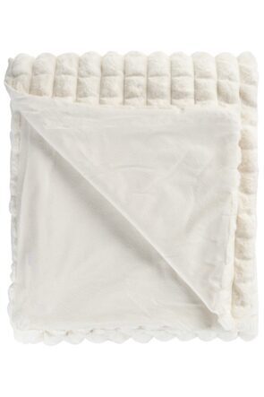 High-quality cuddly blanket "Harmony" 150 x 200 cm, Ivory
