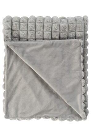 High-quality cuddly blanket "Harmony" 150 x 200 cm, Silver