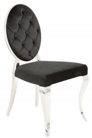 Chair "Modern Baroque" - Stainless Steel/Black