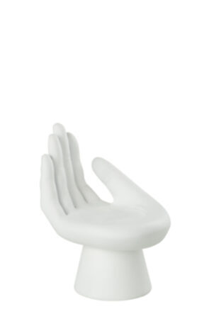 Unusual candle holder in the shape of a hand
