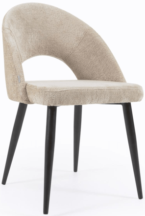 Design dining chair "Lydia" - chenille beige
