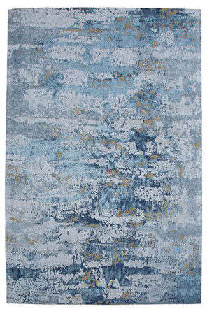 Design cotton carpet "Abstract" 160 x 240 cm - Blue