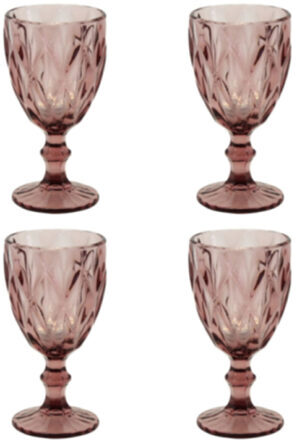 set of 4 wine glasses "Zuma" 2 dl, purple