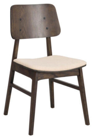 Design Stuhl „Nagano“ aus massivem Eichenholz - Eiche Dunkelbraun