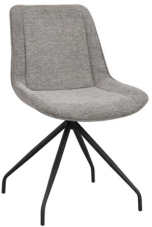 Drehbarer Stuhl „Rossport“ - Strukturstoff Grau