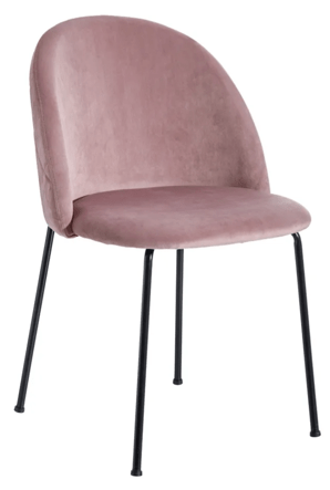 Design chair "Jason" with velvet upholstery - Pink