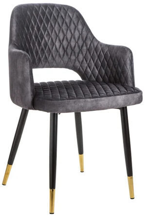Design chair "Paris" with armrests - gray