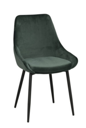 Velvet chair "Sina" - dark green