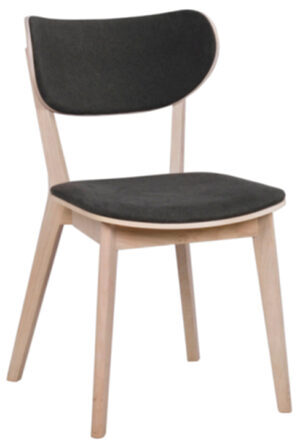 Hochwertiger Stuhl „Katon“ aus massivem Eichenholz - Eiche hell / Dunkelgrau