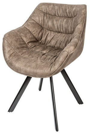 Design chair "Dutch" with velvet cover - Taupe
