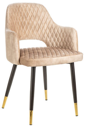 Design chair "Paris" with armrests - Greige