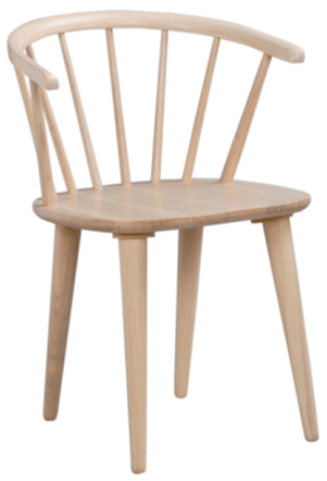 Solid wood transom chair "Carmen" White wash