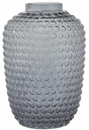 Mundgeblasene Design Vase „Dorinia“ Ø 20 / Höhe 29 cm - Grau