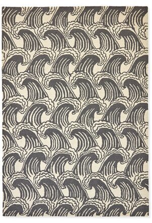 Designer rug "Wave" Liquorice - hand-tufted, made of 100% pure new wool