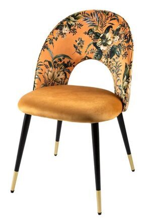 Design chair "Boutique" with velvet upholstery - Yellow