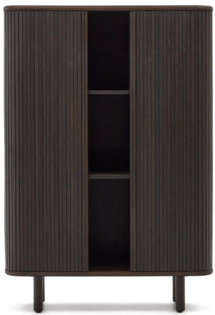 Design highboard "Sienna" 110 x 140 cm - dark ash