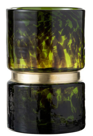 Vase & Windlicht „Green Illusion“ Ø 16/H 23.5 cm