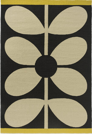 Indoor/outdoor designer rug "Giant Sixites" black