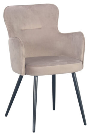 Armchair "Wing" with velvet cover - Sand