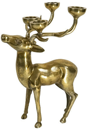 Grosser Design Kerzenständer „Hirsch“ 62 x 42 cm - Gold