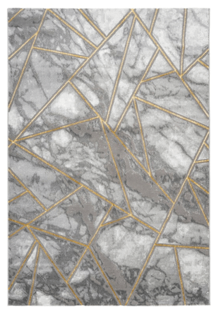 Design carpet "Marmaris 402" - gray/gold