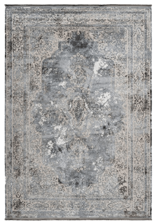 High-quality designer rug "Elysee 902", Silver