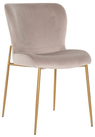 Design Stuhl „Darby“ - Beige/Gold