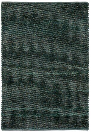 Hand-woven designer rug "Cobble" Dark green