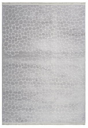 Washable carpet "PERI" with 3D effect, gray