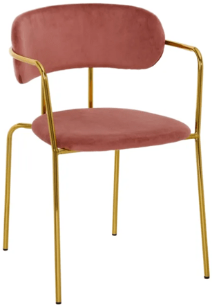Design chair "Messy" with armrests - Pink