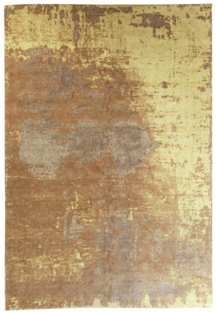 Design cotton carpet "Modern Art" 350 x 240 cm -Rust brown