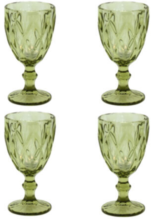 set of 4 wine glasses "Zuma" 2 dl, green