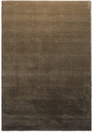 High-pile designer rug "Shade Low" Dark Beige/Chocolate - made of 100% pure new wool