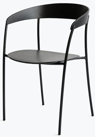 Design Stuhl „Missing“ mit Armlehnen - Eschenholz gebeizt