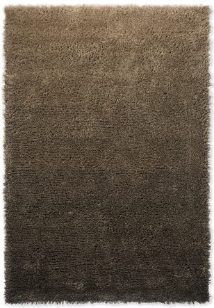 High-pile designer rug "Shade High" Dark Beige/Chocolate - made of 100% pure new wool