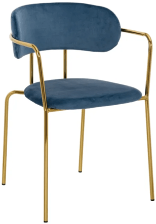 Design chair "Messy" with armrests - Blue