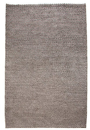 Handgewebter Woll-Teppich „Wool“ 160 x 240 cm - Anthrazit/Braun