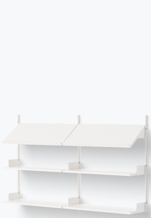 Wall shelf "New Works Office" - 163.5 x 94 cm, White / White