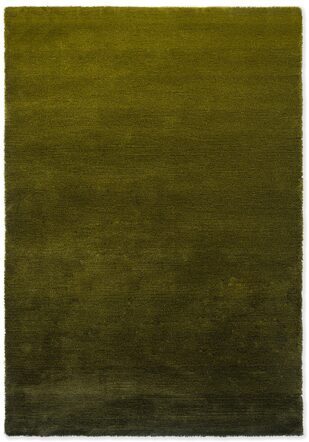 High-pile designer rug "Shade Low" Olive/Forest - made of 100% pure new wool