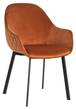 Design chair "Maicy" with armrests - Terracotta