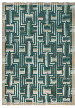 Designer Teppich „Kinmo“ Green - handgetuftet