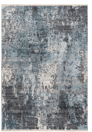 Design Teppich „Medellin 400“ - Silver/Blue
