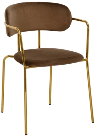 Design chair "Messy" with armrests - Brown