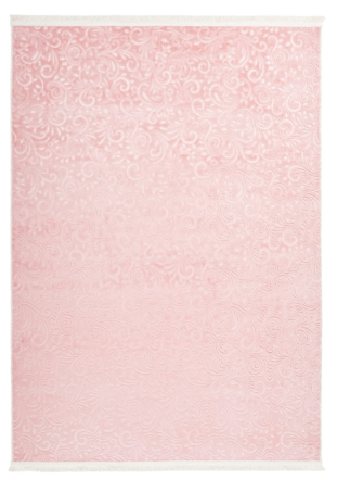 Washable "PERI" rug with 3D effect, Powder Pink