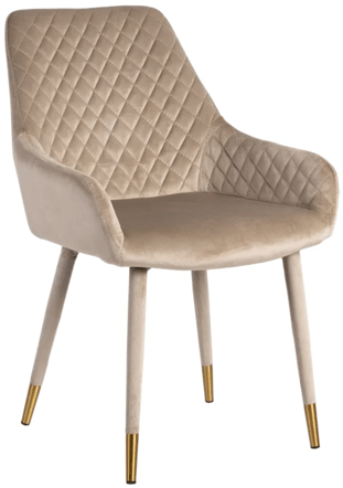 Design chair "Kiki" with armrests - Beige