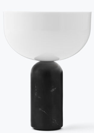Portable and dimmable LED table lamp "Kizu" with black marble base