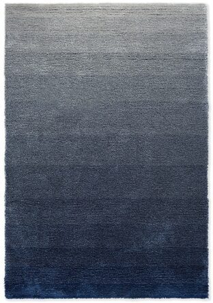 High-pile designer rug "Shade Low" Silver/Polar - made of 100% pure new wool